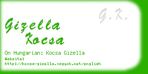 gizella kocsa business card